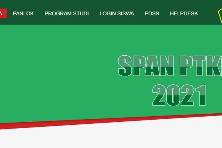 Tampilan gambar website SPAN-PTKIN 2021