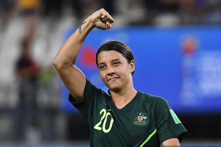 Penyerang timnas putri Australia, Sam Kerr, yang saat ini bermain untuk Chelsea di Liga Super Wanita (WSL).