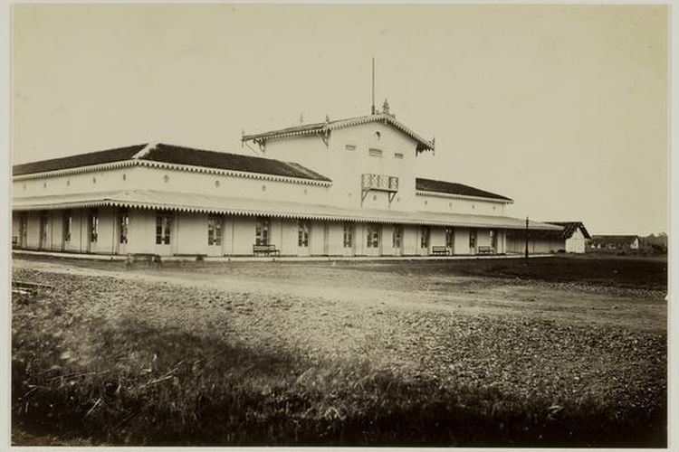 Ilustrasi Stasiun Samarang NIS di Hindia Belanda yang diresmikan pada 10 Agustus 1867.