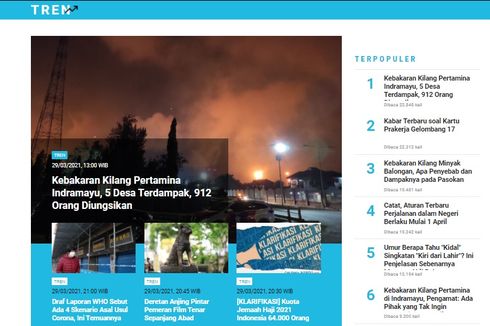[POPULER TREN] Kebakaran Kilang Pertamina Indramayu | Aturan Terbaru Perjalanan Dalam Negeri Mulai 1 April