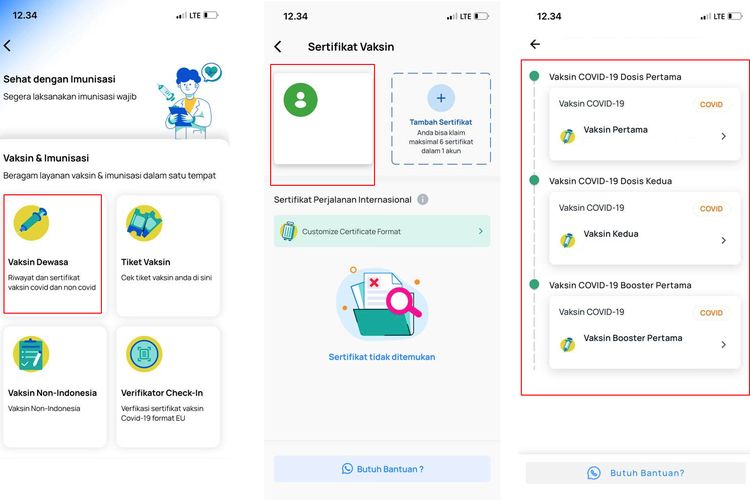 Cara cek dan unduh sertifikat vaksin Covid-19 di aplikasi SatuSehat Mobile.