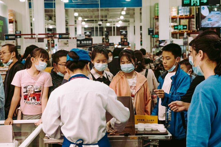 Suasana pandemi di Guangdong, China.