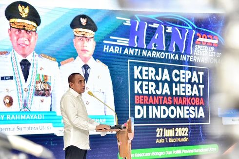 Peringati Hari Anti Narkoba Internasional, Gubernur Edy Serahkan Dana Hibah Rp 2 Miliar ke BNN Sumut