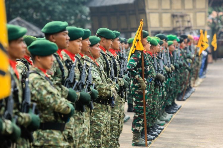 Ilustrasi pangkat tamtama TNI AD dan gaji sebulannya.