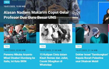 POPULER TREN] Nadiem Makarim Copot Gelar Profesor Guru Besar UNS ...