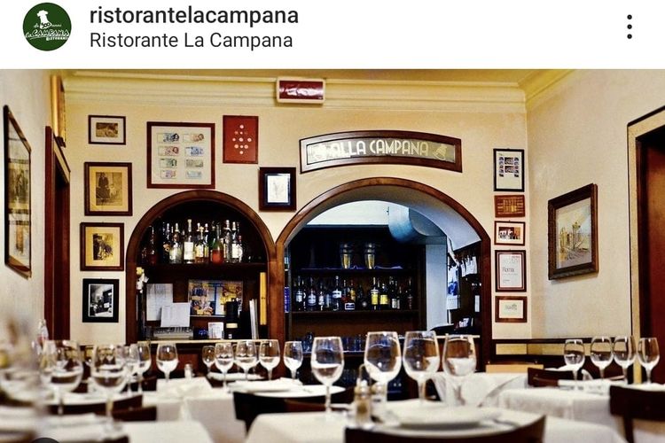 Tangkapan layar Ristorante La Campana, restoran tertua di dunia