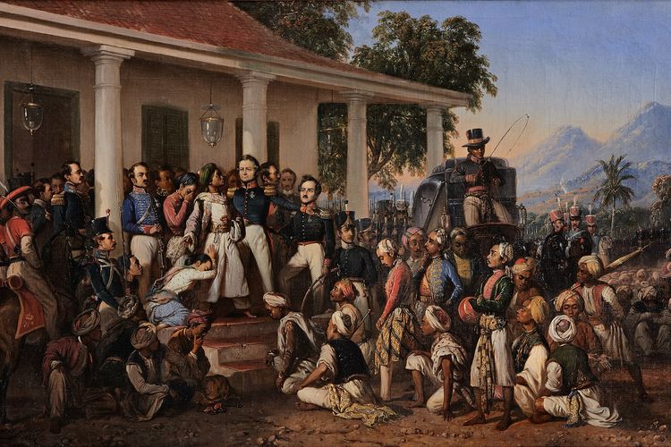 Lukisan Peristiwa Penangkapan Pangeran Diponegoro oleh Raden Saleh