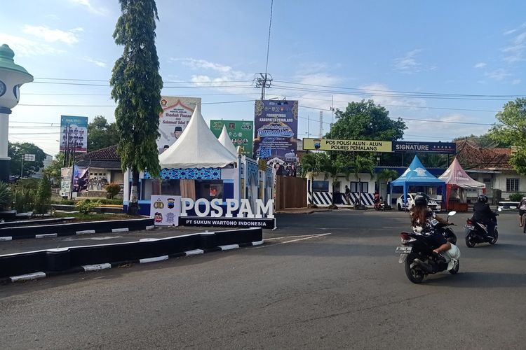 Salahsatu PosPam Arus Mudik Lebaran 2023 di Alun-alun Pemalang