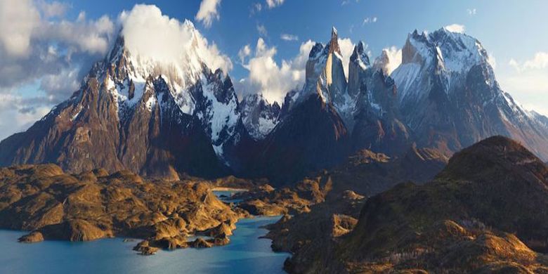 Torres del Paine National Park di Cile.