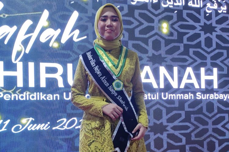 Mahardika Najwa Ainun Nadya Shafwah (16), peserta termuda SNBT Unair Surabaya