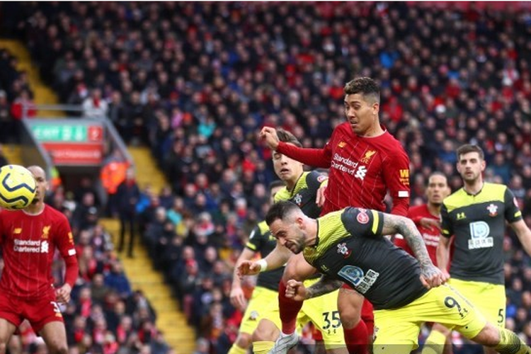 Pertandingan antara Liverpool vs Southampton yang berlangsung pada pekan ke-25 Liga Inggris, di Stadion Anfield, Sabtu (1/2/2020).