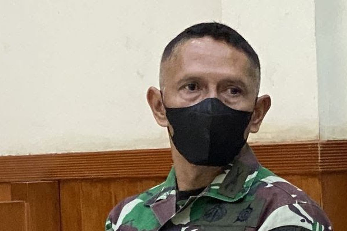 Kolonel Inf Priyanto dalam persidangan di Pengadilan Militer Tinggi II Jakarta, Jakarta Timur.