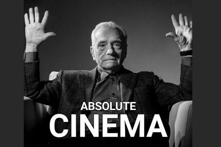 Foto sutradara Martin Charles Scorsese yang dijadikan meme absolute cinema.