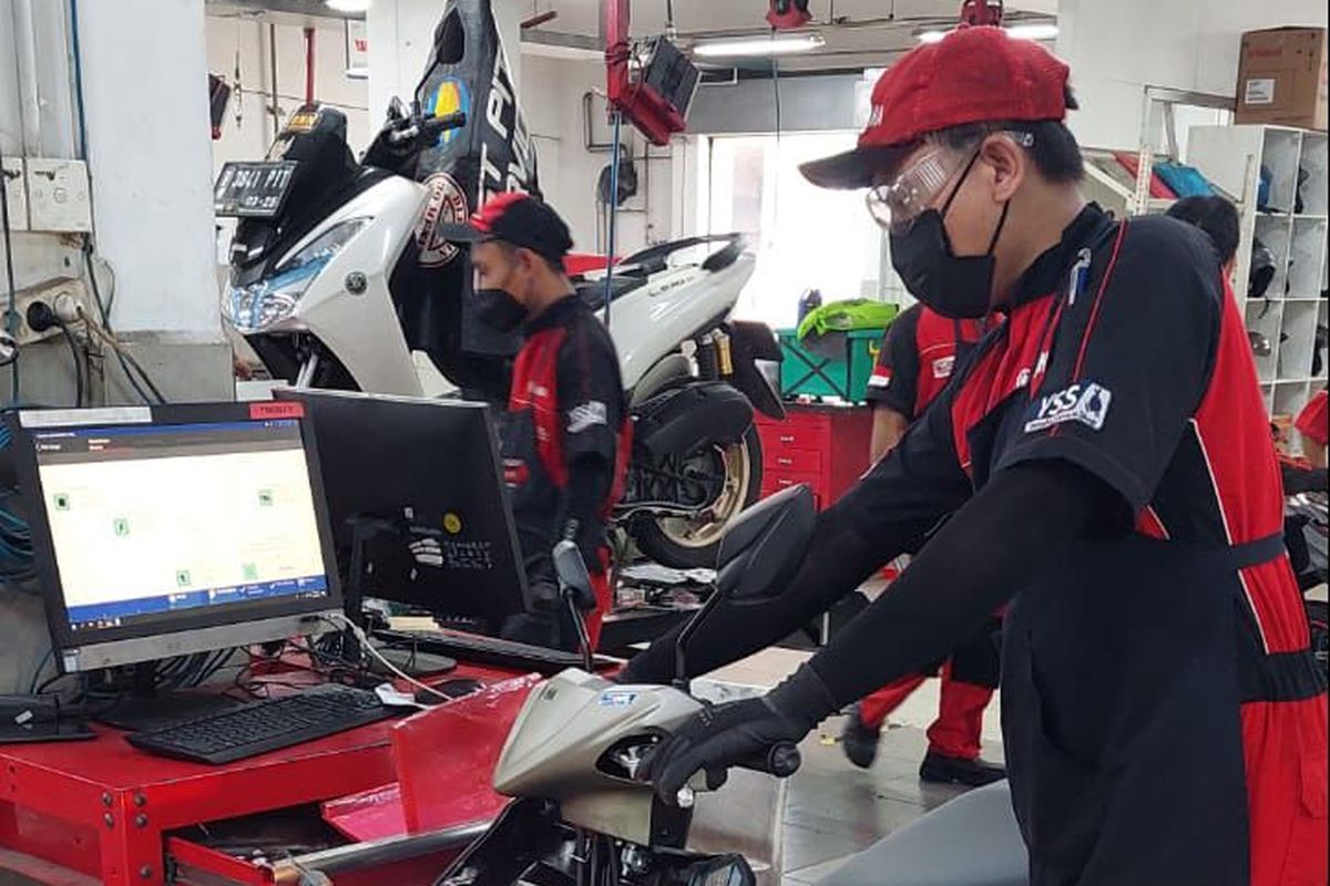 Yamaha Diagnostic Tools di bengkel resmi Yamaha