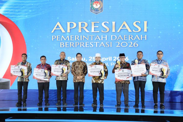Kemendagri menggelar kegiatan Apresiasi Daerah Berprestasi 2026 di Palembang, Sumatera Selatan, Sabtu (25/4/2026).
