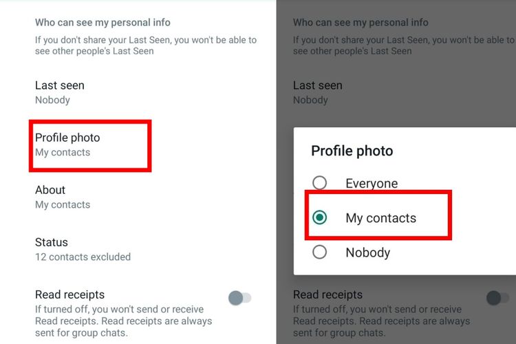 Cara menyembunyikan foto profil whatsapp untuk 1 orang