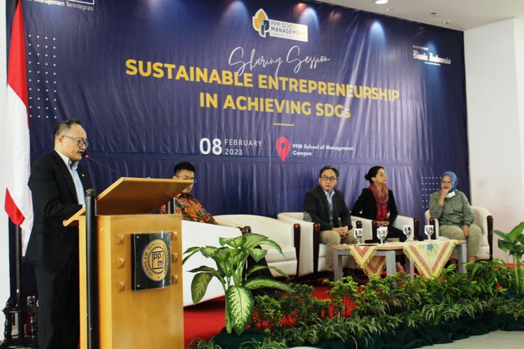 PPM School of Management menggelar Sharing Session: Sustainable Entrepreneurship in Achieving SDG's pada Rabu, 8 Februari 2023 di Kampus PPM School of Management, Jakarta.