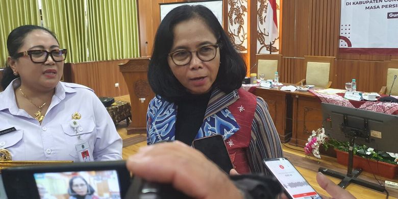 Wakil Ketua Komisi X DPR RI My Esti Wijayati di Kantor Pemkab Gunungkidul, Rabu (24/9/2025)