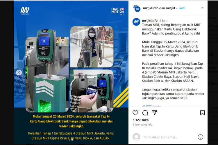 Sistem gate MRT Jakarta dikunci perusahaan Jepang sehingga tidak bisa lakukan update.