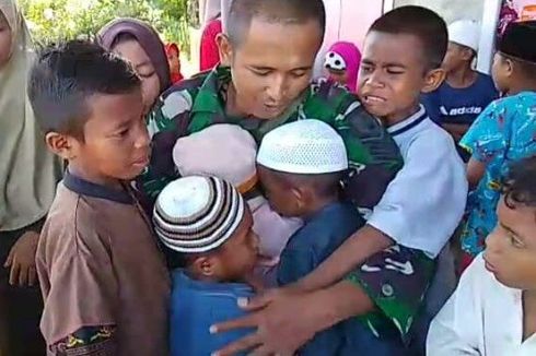 Kisah Serma Riadi, Babinsa TNI yang Ditangisi Anak-anak Saat Pindah Tugas: Om Tentara Cepat Pulang!