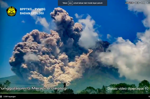Gunung Merapi Erupsi Siang Ini, Abu Vulkanik Mengarah ke Barat