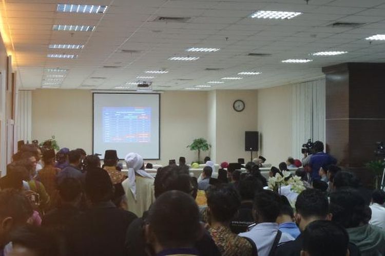 Pemaparan sebelum menggelar sidang isbat di Gedung Kementerian Agama, Jakarta, Minggu (5/6/2016).