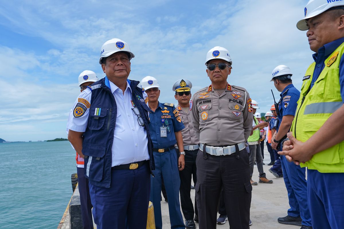 Kakorlantas Pantau Kesiapan Jalur Penyeberangan di Pelabuhan Merak dan Bakauheni