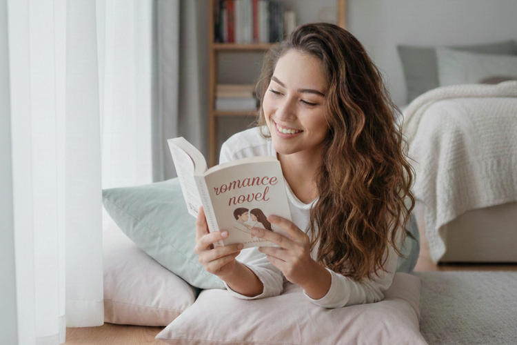 Ilustrasi membaca buku.