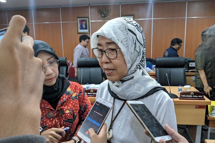 Kepala Dinas Kesehatan DKI Jakarta, Widyastuti saat ditemui di Ruang Komisi E DPRD DKI Jakarta