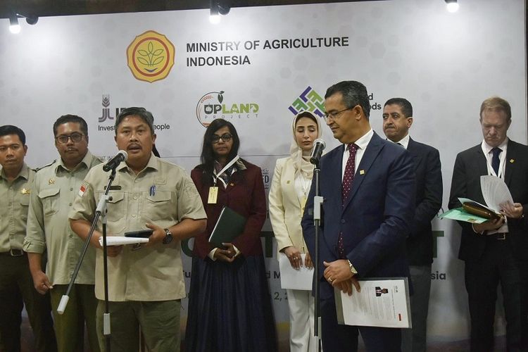Direktur Jenderal (Dirjen) Hortikultura Kementerian Pertanian (Kementan) Prihasto Setyanto dalam pembahasan program The Development of Integrated Farming System In Upland Areas (UPLAND) di Kantor Pusat Kementan, Jakarta, Senin (27/2/2023). 