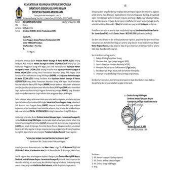 Surat palsu yang mengatasnamakan Direktorat Badan Milik Negara Direktorat Jenderal Kekayaan Negara Kementerian Keuangan