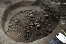 Kuburan Kuno Terbuka, Isinya 10 Kerangka Manusia yang Membentuk Spiral