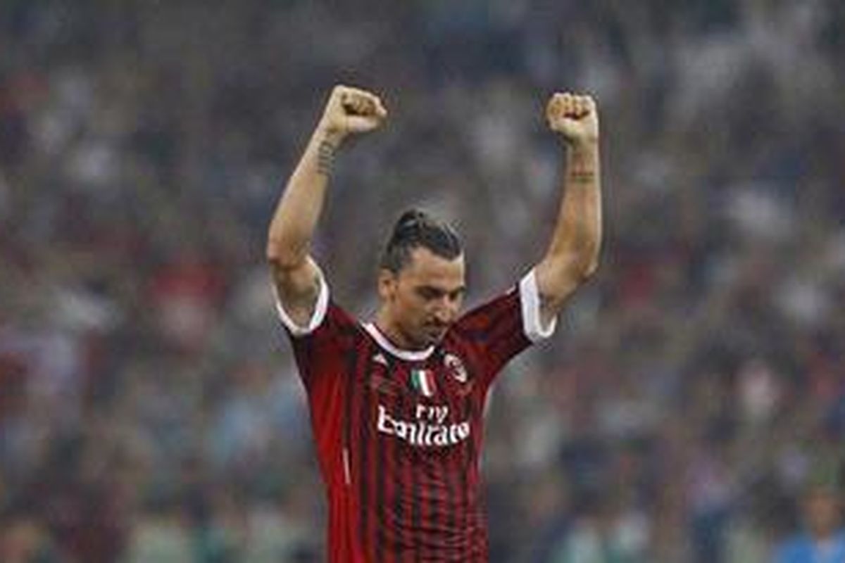 Penyerang AC Milan, Zlatan Ibrahimovic.