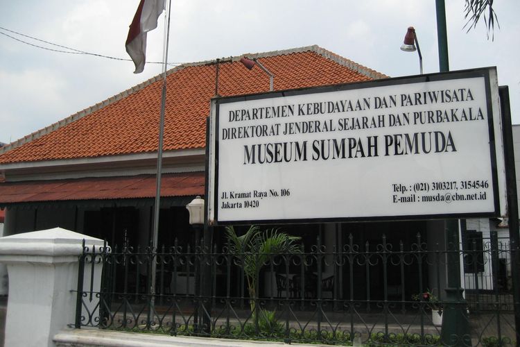 Museum Sumpah Pemuda yang terletak di Jalan Kramat Raya No. 106, Jakarta.