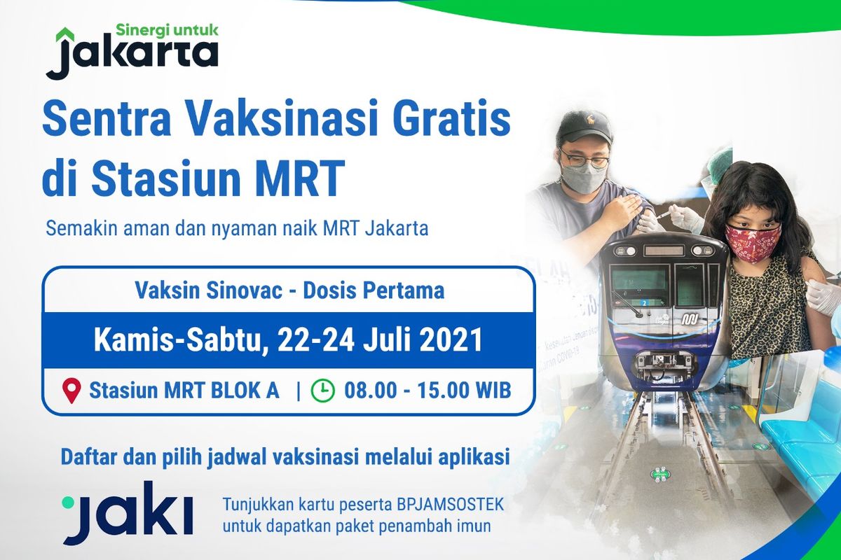 Jadwal pelaksanaan vaksinasi MRT Jakarta 