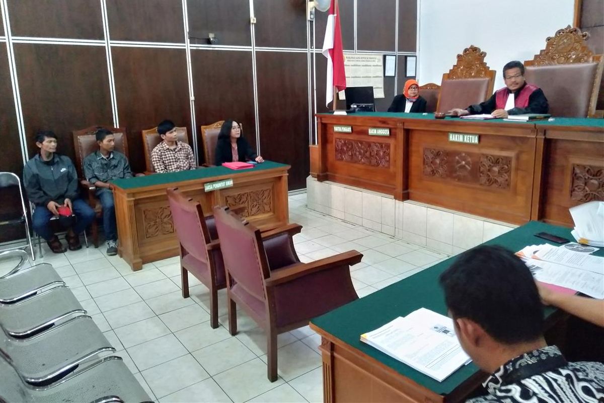 Sidang praperadilan kasus salah tangkap empat pengamen di Pengadilan Negeri Jakarta Selatan, Selasa (23/7/2019)