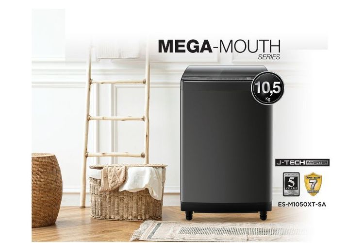 Mesin cuci Megamouth dari Sharp memiliki berbagai fitur yang mendukung penggunaan lebih hemat air dan listrik.