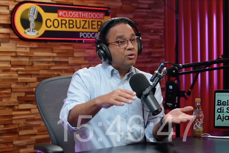 Anies Baswedan saat menjadi narasumber di podcast Deddy Corbuzier