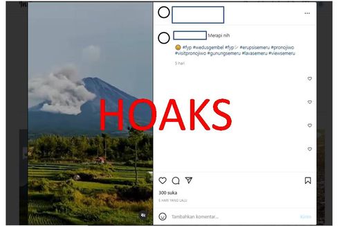 [HOAKS] Video Diklaim Erupsi Merapi