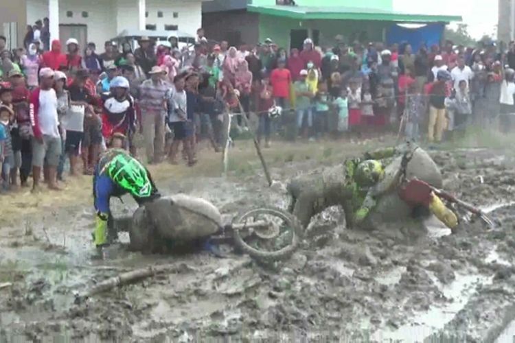 Menganggur Sejak Kemarau, Petani di Polman Hibur Diri dengan Balapan Taksi