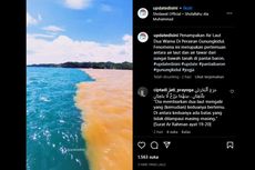 Heboh Air Laut Pantai Baron Terpisah Jadi Dua Warna, Apa Penyebabnya?