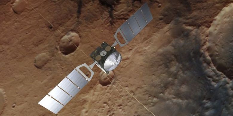 Temuan keberadaan danau terkubur di Mars berdasarkan pengamatan Mars Express milik Badan Antariksa Eropa (ESA).