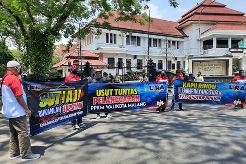 Warga Demo di Balai Kota Malang, Tuntut Rombongan Wali Kota yang Gowes ke Pantai Disanksi