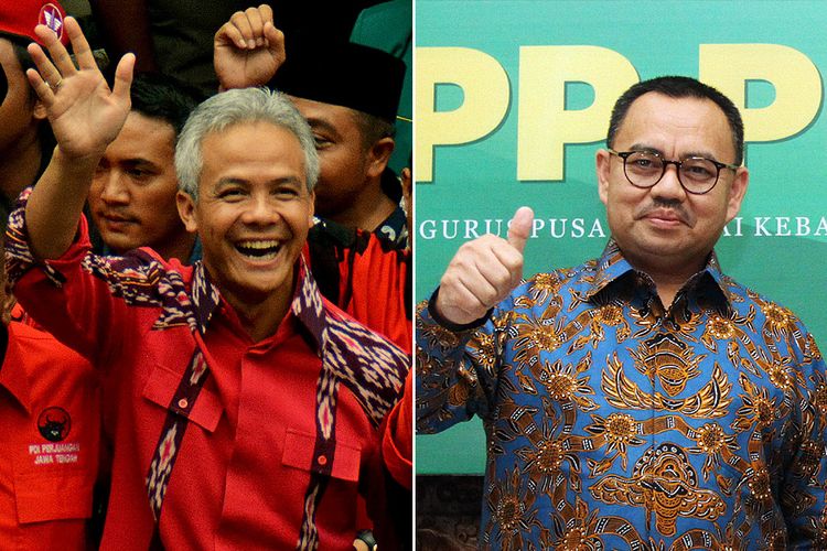 Ganjar Pranowo (kiri) dan Sudirman Said