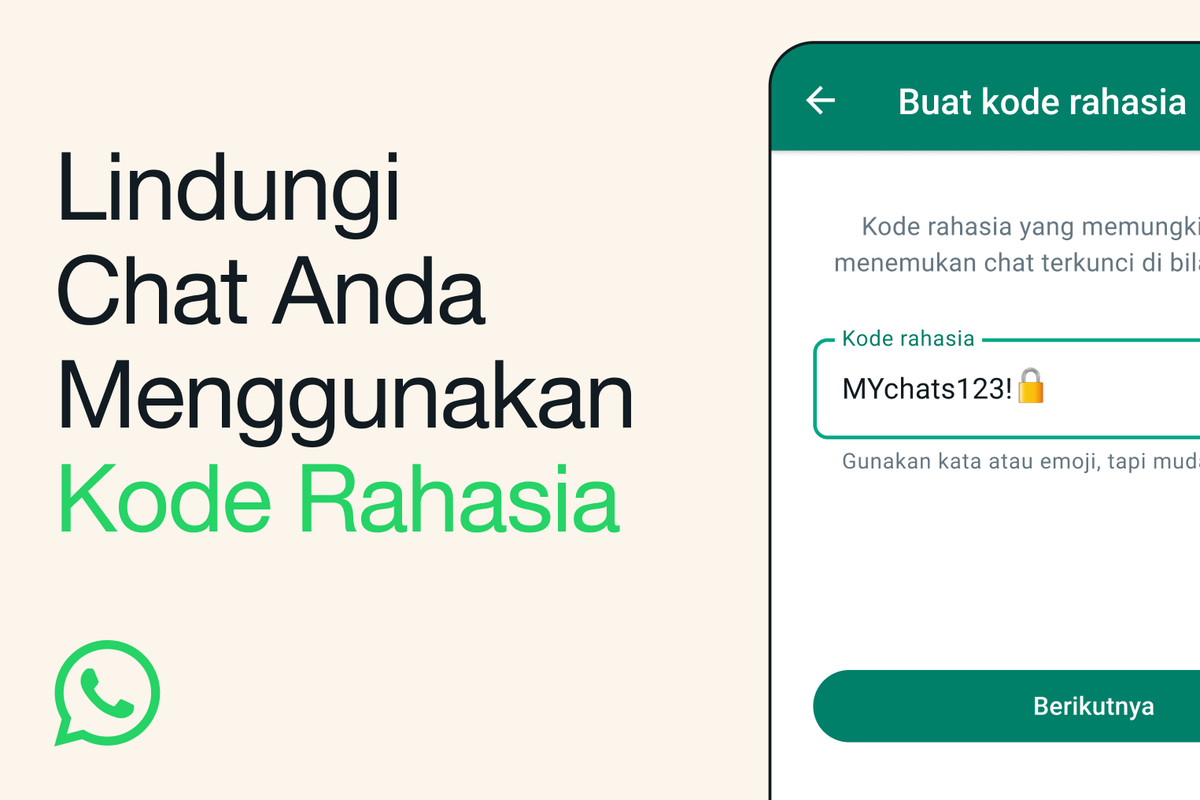 Cara menyembunyikan chat WhatsApp menggunakan kode rahasia.
