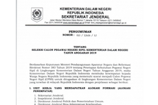 Kemendagri Buka 370 Formasi untuk Seleksi CPNS 2019, Ini Rinciannya