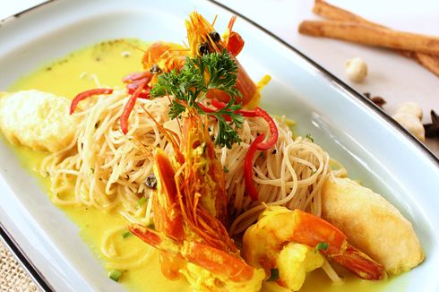 Resep Prawn Capellini with Laksa Broth, Sajian Pasta Gaya Indonesia