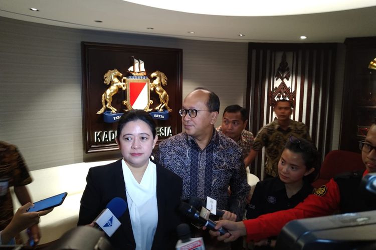 Ketua DPR RI Puan Maharani saat di Menara Kadin, Jakarta, Kamis (21/11/2019).