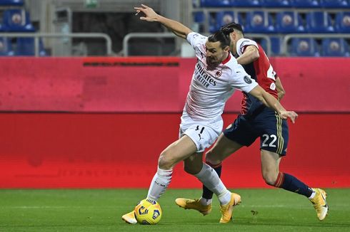 Cagliari Vs AC Milan, Ibrahimovic Bawa Rossoneri Menang Sambil Ukir Rekor