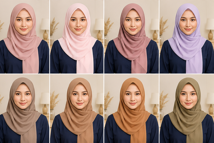 Baju Biru Dongker Cocok dengan Jilbab Warna Apa? Ini 43 Kombinasinya